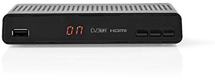 Ricevitore DVB-T2 - Free To Air (FTA) - 480i / 480p / 576i / 576p / 720p / 1080i / 1080p - H.265-1000 canali, controllo parentale, guida elettronica ai programmi, telecomando, colore: nero