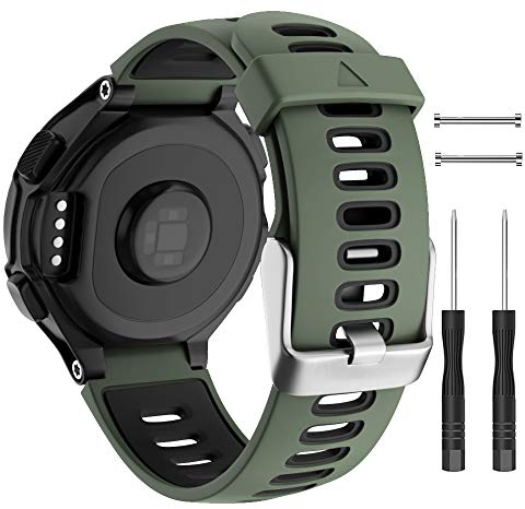ISABAKE Armband für Garmin Forerunner 735XT/235, Soft Silikon Ersatzband für Forerunner 620 630 235Lite 220 230 Smartwatch-Zubehör