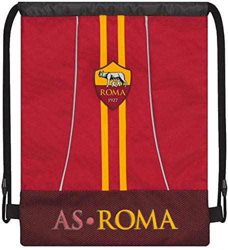 SACCA Roma calcio con tasca calcio giallorossi + omaggio penna glitterata + segnalibro
