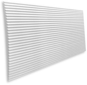 3D Paneele Lamellen Nachbildung Wandpaneele Dekoren Wandverkleidung Deckenpaneele Wanddeko POLYSTYROL MATERIAL STYROPOR ARTIG 3D 10qm-20PCS Strips White 3mm stärke