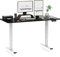 FLEXISPOT Höhenverstellbarer Schreibtisch Elektrisch, 3-Fach Teleskop & Dual-Motor, Belastbarkeit 160 KG, Bürotisch mit Memory-Funktion&Anti-Kollisionssystem(140 x 80 cm Schwarz, Gestell Weiß)