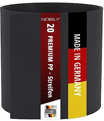 PREMIUM Zaunsichtschutz Hart PVC, Sichtschutzstreifen Anthrazitgrau, 20 Streifen 2,535 m/Höhe 190 mm, Zaun Sichtschutzstreifen Fachhandelsware für Doppelstabmattenzaun