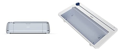 Cricut Maker 3, Bleu/Gris, 53,8 cm (l) x 17,7 cm (p) x 15 cm (h) & Argenté, Dérouleur accessoire pour les machines Explore 3 et Maker 3