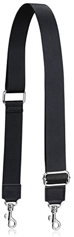 Allzedream Handtasche Riemen verstellbarer Ersatz Umhängetaschen Breite Taschengurte (Schwarz-SH-Lederende)