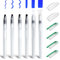Pinceaux Aquarelle avec réservoir remplissable, 6 pièces, pinceau pour aquarelle, stylo à eau de 19,0 cm, pinceaux à eau pointe fine/moyenne/grand pour peinture/aquarelle (190 mm)