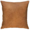 Cognac-Leder-Simulations-Textur-Überwurf-Kissenbezug, gemütlich, quadratisch, Heimdekoration für Bett, Couch, Sofa, Wohnzimmer, Kissenbezug, 45,7 x 45,7 cm, Einheitsgröße