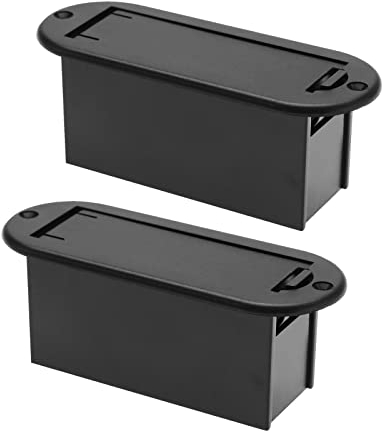 OTOTEC 2 Uds. Compartimento de Batería para Pastilla de Guitarra Activa Caja de Batería de 9 Voltios Accesorios para Guitarra 81x29x30mm Estilo B
