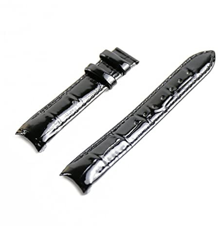 YANLITIAN Uhrenzubehör, Lederarmband, weiblich, kompatibel mit Tissot weiblichem Uhrengürtel 1853 Leder Cool Map T035 Kutu Damenuhr mit T035210A Anzug (Farbe: Schwarz ohne Schnalle, Größe: 18 mm)