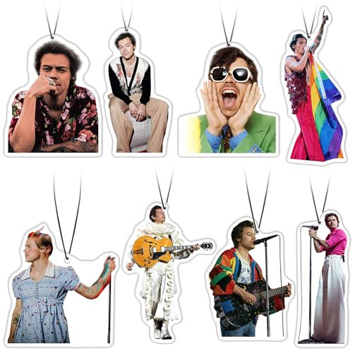 GTOTd Singer Air Freshener Card Pendant (8Pack Four Scents) Gifts Merch Stars Car Supplies Accessories Christmas Decor for Hanging Rearview Mirror Pendant Decor Interior