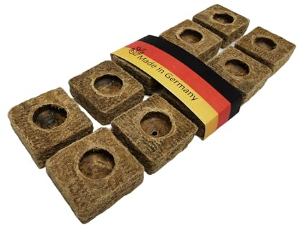 WOWOCON® WACHSFRESSER® 10x Dochthalter für Kerzenfresser aus Holzfaser für Ø10-12mm Dauerdochte aus Holzfaser/Glasfaser Made in Germany Outdoor Kerzen Kerzenrestefresser Kerzenreste