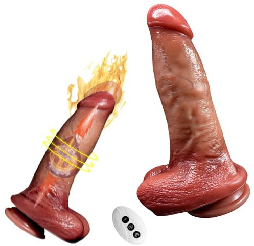 NAIXBTY Realistischer Dildo Vibratoren 23cm Riesige Analdildo mit Neun Arten Teleskopisch und Vibrationen stoßfunktion,Anal Dildos Penis Vibrator Analplug Masturbatoren Sex Spielzeug für Frauen Männer