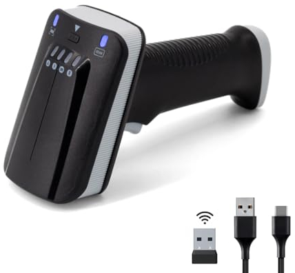 YANZEO SR290 UHF RFID Terminal de Mano Lector de Códigos de Barras 1D/2D QR Bluetooth 2.4 GHz+Cable USB para Joyería/Vestir/Calzado