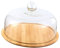 Gralara Cloche de Service en Verre Nordique avec Plateau de présentation - Support à gâteau Moderne, 29cm