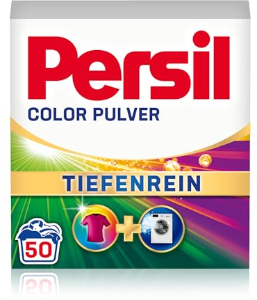 Persil Color Pulver Tiefenrein Waschmittel (50 Waschladungen), Colorwaschmittel für reine Wäsche und hygienische Frische für die Maschine, effektiv von 20 °C bis 60 °C