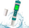 PH Messgerät Wasser, 8 in 1 PH Wert Messgerät Digital Tester PH TDS EC Salzgehalt SG ORP Temperatur H2 Set mit Hoher Genauigkeit und LCD Display PH Salzgehalt Meter für Schwimmbad Aquarium