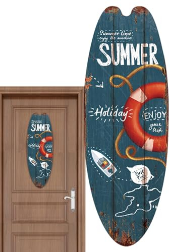 Surfbrett Schild Aus, Surfbrett Schilder, Nautische Hölzerne Surfbrett Wanddekoration Hängende Ornament, Hawaiian Style Retro Surfbrett Mit Haken, Bar Dekoration