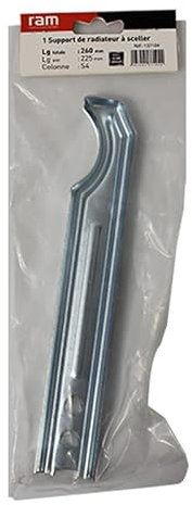 RAM - Support radiateur fonte - Support à sceller pour radiateur en fonte type traditionnel - Longueur axe 225mm - Longueur totale 260 mm - Ram