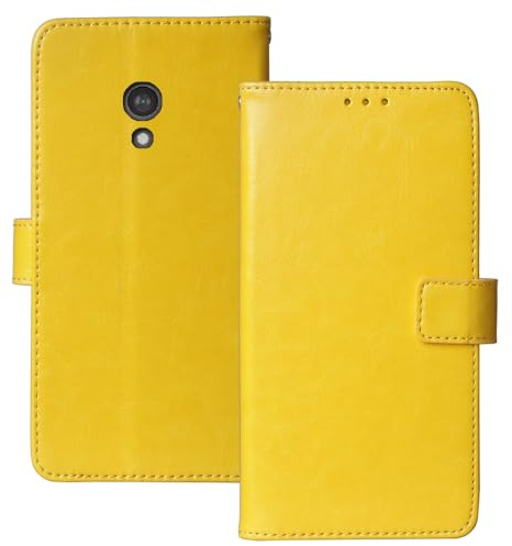 Anybird Flip Leder Tasche TPU Silikon Hülle Für Nokia 3210 2024 / HMD 3210 2.4 Lederhülle Handyhülle Schutzhülle Handytasche Handy Etui Cover Case Abdeckung (Gelb)