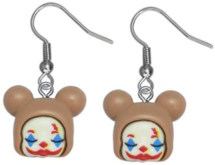 XIAHIOPT Lustige Kürbis-Totenkopf-Ohrringe, Cartoon-Halloween-Harz-Anhänger, Party-Schmuck, kreative Tropfenohrringe, Wie beschrieben
