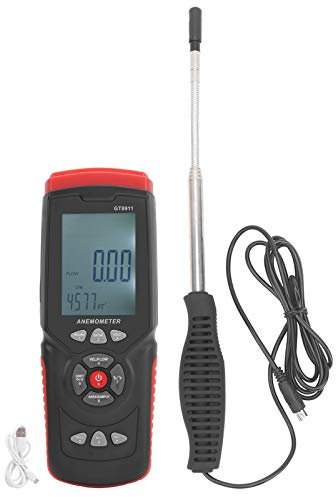 Digital LCD Anemometer for Wind Speed and Temperature Measurement with Data Storage for Engineering Projects ABS Material