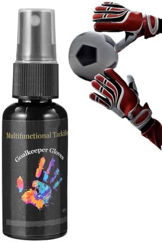 Generisch Torwarthandschuhspray - Rutschfestes Grip-Boost-Spray - 30 ml tragbares Torwarthandschuhspray, Fußball-Griffspray zur Verbesserung der Klebrigkeit von Handschuhen beim Schlagen und Werfen
