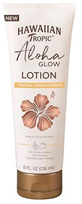 Hawaiian Tropic Aloha Glow Lotion, 8oz | Tan Extender Lotion, After Sun Tan Extender, After Sun Care with Shea Butter & Cocoa Butter, Hawaiian Tropic Body Moisturizer, Body Cream for Women, 8 fl oz