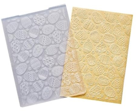 DIYology Easter Eggs Embossing Folders for Card Making,Easter Embossing Template for DIY Paper Crafts Scrapbooking Polymer Clay Decoration