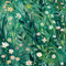 Papier peint autocollant motif fleurs et buissons, 44X300CM style anime, papier de contact autocollant, fond vert, film décoratif amovible pour meubles d'armoire