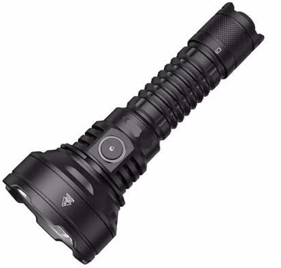 TD01C 21700 Rechargeable Tactical Flashlight LED USB-C 1800Lm Torch Buck Driver Throw 1000M IPX8 Waterproof Tail Switch(with 21700 Battery)