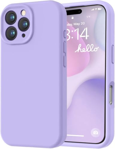 LOVE 3000 Designed for iPhone 16 Pro Max Case, Premium Silicone with [Soft Anti-Scratch Microfiber Lining] Shockproof Protective Phone Case for Lanyard 6.9, Light Purple
