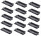 Qusedwey 15 Stück Edelstahl-Klammern, Taschenordner, Büroordner, Schwarz, Montierbare Klemmbretter, Clips, Akten