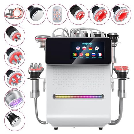 Elitzia 11 in 1 Professional Body Sculpting Machine Ultrasonic 80K Cavitation Radio Frequency Vacuum LED Lipo Laser & EMS Fat Burning Multifunctional Equipment Body Slimming SPA Beauty Salon ETDSD126