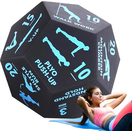 Trainingswürfel Für Bewegung,Fitness Würfel Groß,Sportwürfel,Fitness Equipment Dice Game,Krafttraining Home,Fitness Accessoires Für Reisebereich Rehabilitation Yoga Team Sportkonditionierung