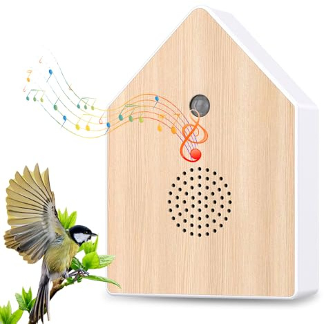 Vogelgezwitscher Bewegungsmelder, Vogelgezwitscher Box Toilette Bewegungsmelder Naturgeräusche Box mit Wandhalterung Soundbox Naturgeräuschebox Vogel Gesang für Bad Spa Gäste WC und Entspannung
