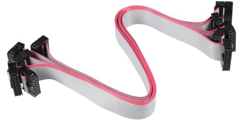 TA-VIGOR 12 Pins IDC Flat Ribbon Cable, 30cm 2.54mm Pitch, Female Connector, 300V High Voltage 5pcs