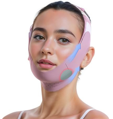 Gusruvti V-Linie Gesichtsmaske Wiederverwendbare Chin Up Maske | V Linienmaske für Doppelkinn Reduzierer für Frauen Gesichts-Schlankheitsgurt V-förmige Lifting Bandage Maske