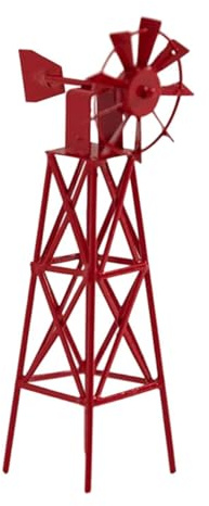 KESOTO Mini Decorative Resin Windmill for Desktop Decor, Planter