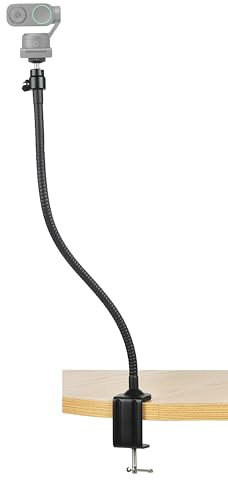 AceTaken 25'' Webcam-Stand Clamp Mount Holder for Insta360 Link 2 pro/Link 2C pro/Link 2/Link 2C/Link PTZ 4K Webcams and X6 X5 X4 X3 X2 Action Cameras