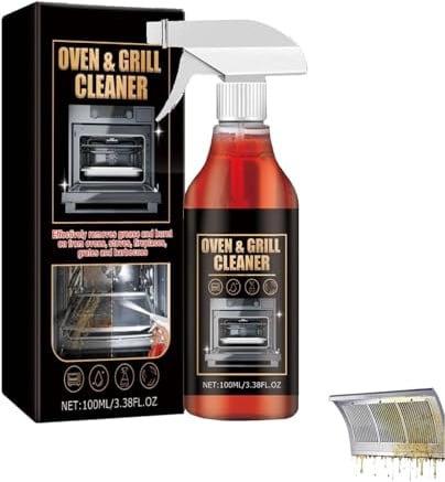Backofen&Grillreiniger,Backofenreiniger,Ofenreiniger,Grillreiniger,Selbstarbeitender Reiniger und Fettlöser für Backofen,Herdplatte & Grill,Oven & Grill Cleaner,Löst hartnäckige Verkrustungen (1pc)