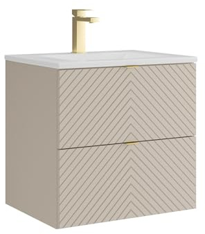 Vente-unique - Einzelwaschtisch Dorioni -L 60cm x B 46cm x H 61.6cm- MDF - beige