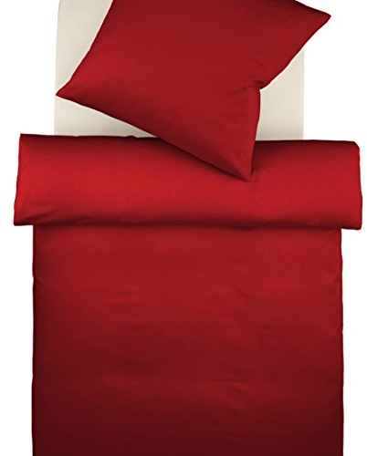 Fleuresse Colours Bettwäsche, Uni-Mako-Satin, dunkelrot, 200 x 220 cm
