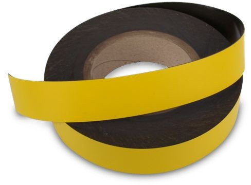 1m Magnetband/Kennzeichnungsband (magnets4you) Breite 15 mm | gelb | einfaches Zuschneiden | haftet auf allen magnetischen Untergründen