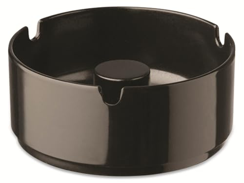 APS 83616 Melamin Aschenbecher, Ø 9, 5 x 4, 5 cm, Schwarz