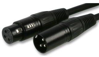 Short 30cm XLR Microphone Black Male to Female Audio Extension Cable 0.3m