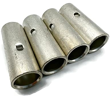 eXODA Connecteur bout à bout 70mm2 4 pcs Connecteur à sertir pour câble de batterie en cuivre argenté 12 AWG