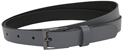 Vascavi Ledergürtel echt Leder, Made in Germany, 2 cm breit und ca. 0.25 cm stark, Gürtel, Hüftgürtel, Jeansgürtel, (110 cm Gesamtlänge 120 cm, Grau)