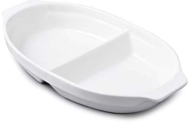 WM Bartleet & Sons 1750 Traditional Porcelain Large Divided Vegetable and Sides Serving Dish 32cm – White T398