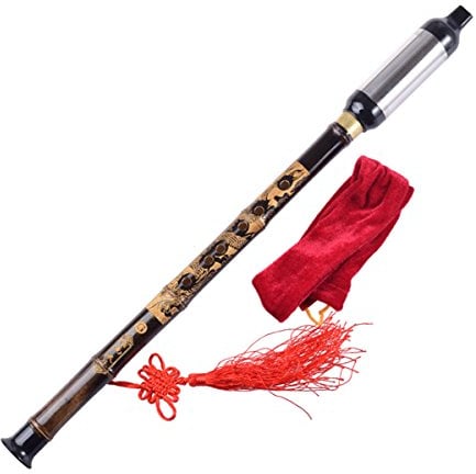 ROSENICE Traditionelles Bambus Flöte Chinesisches Musikinstrument mit G-Schlüssel