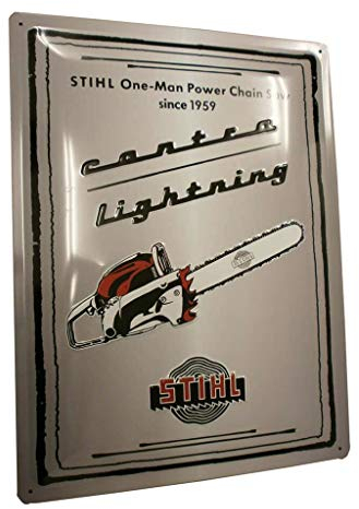 Stihl Blechschild Nostalgie Schild 39, 5 x 29, 5 cm Werbeschild Vintage