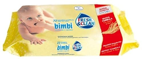 FRESH & CLEAN Fresh Clean Babytücher Set 12 x 72 Nachfüllpackung Gelb Hygiene und Babypflege